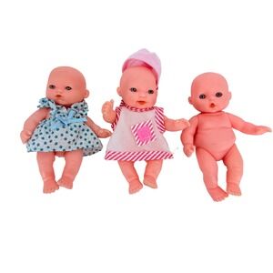 Lot Of 3 - Berenguer 5 Inch Mini Baby Dolls Correct Vinyl SI-0915-5-H2
